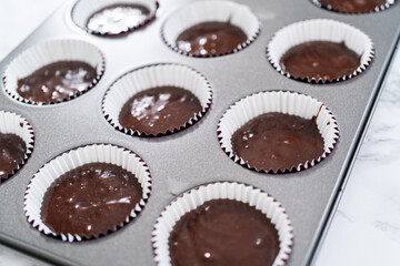 Chocolate ganache cupcake