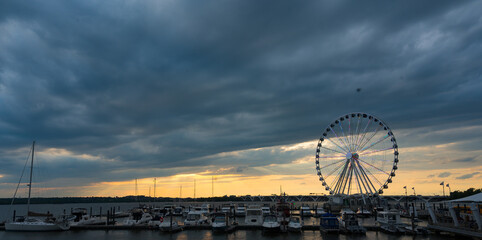 Ferris wheel at the port
