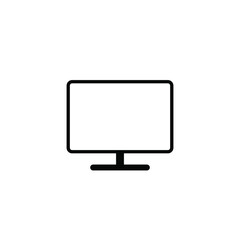 Vector monitor icon outline with unique style.