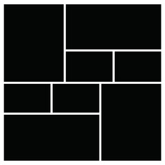 Photo frame templates collage