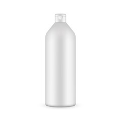 Shampoo Bottle Mockup Isolated on White Background. Vector Illustration