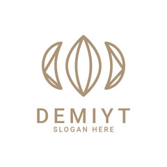 Obraz premium Abstract linear luxury logotype. vector logo.