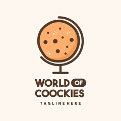 World of cookies flat style design symbol logo illustration vector graphic template