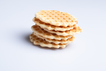 waffles cookies on a white background