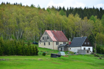 Fototapeta na wymiar Landschaft in Böhmen CSSR 