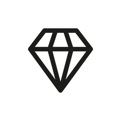 Diamond icon for luxury, royal concept design. Usage for premium sign in apps and games UI.