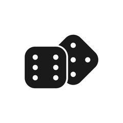 Dice cubes icon for mobile and web games UI design, gambling, chance games concept.