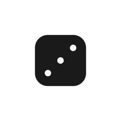 Dice cube icon for mobile and web games UI design, gambling, chance games concept.
