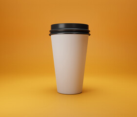 coffee cup mockup. 3d illustration