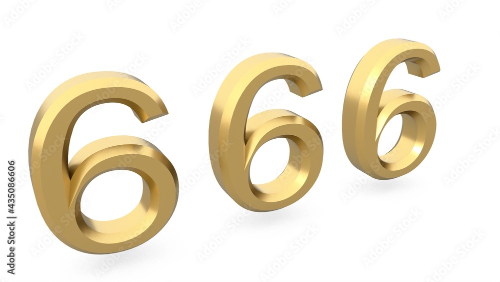 Poster gold metal 3d numbers 