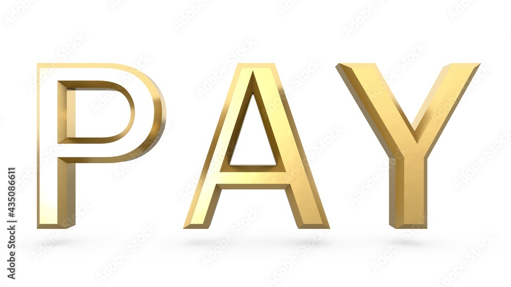 Poster gold 3d text 