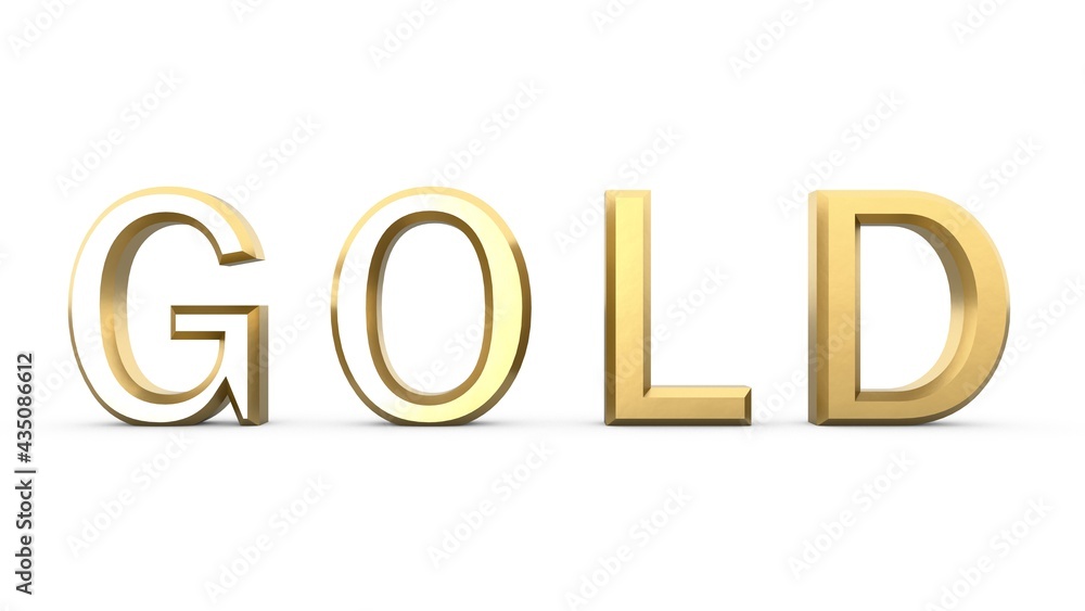 Poster gold 3d text 