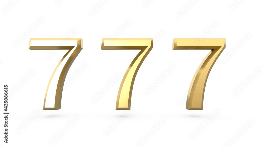 Poster gold metal 3d numbers 
