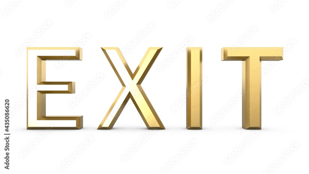 Poster gold metallic 3d text 