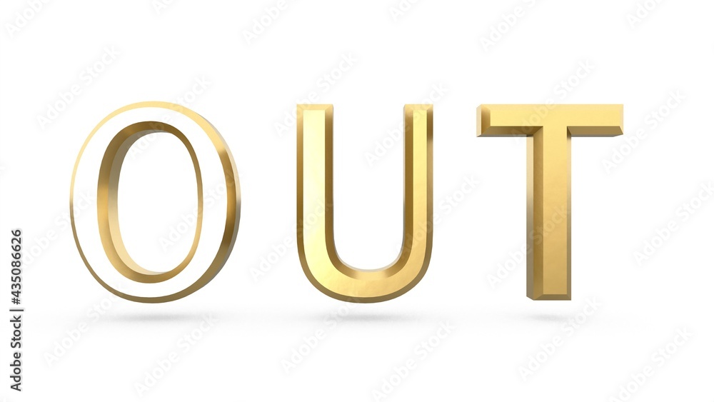 Poster gold 3d text 
