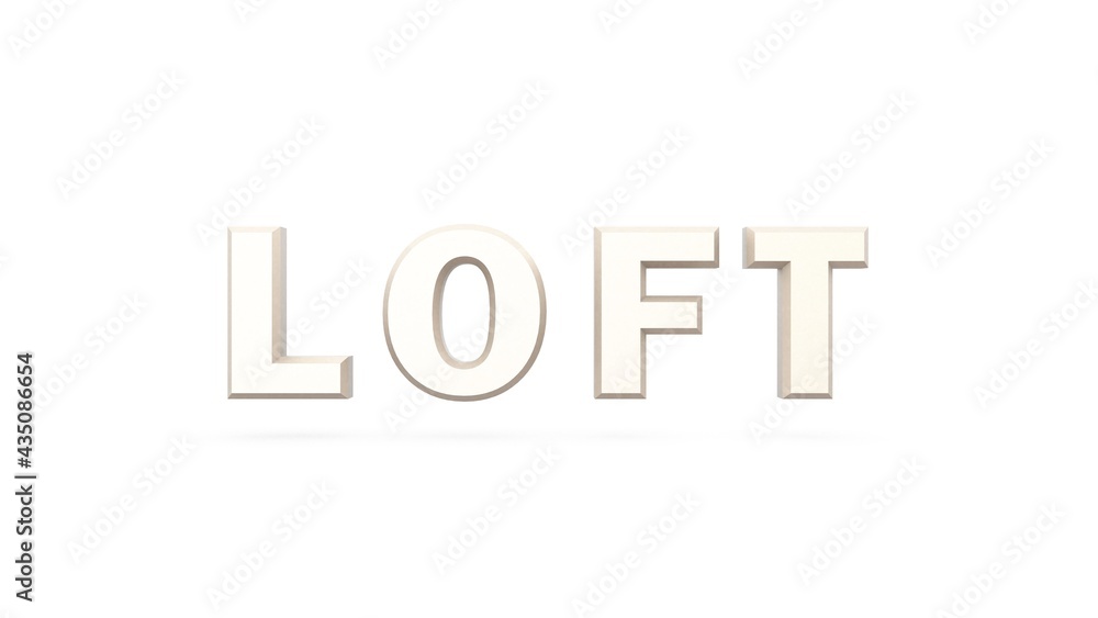 Poster plantin metallic 3d text 