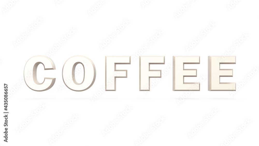 Poster plantin metallic 3d text 