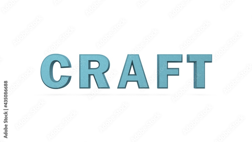 Poster light blue metallic 3d text 