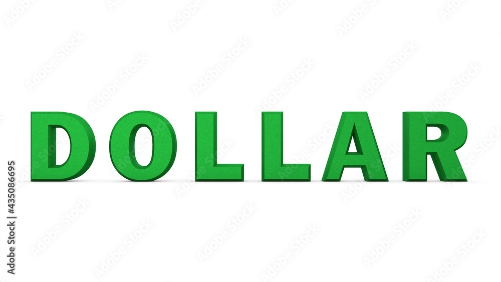 Poster green metallic 3d text 