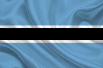 3D Flag of Botswana on fabric