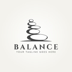 balancing stone stone logo vector illustration design. spa, health, and beauty logo concept