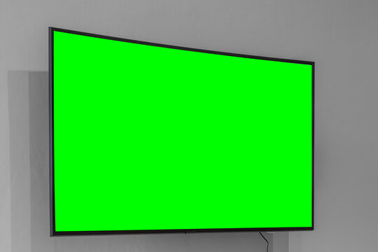 Close Up Green Screen On Smart TV