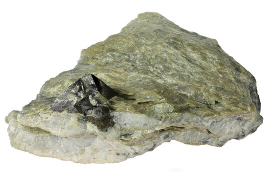 arsenopyrite from Mühlbach, Austria isolated on white background