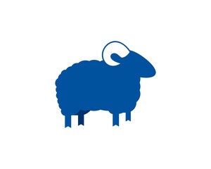 cute sheep horn vector