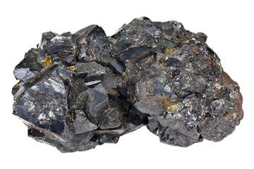 Obraz premium cuprite crystal cluster from Rubtsovsk Mine, Russia isolated on white background