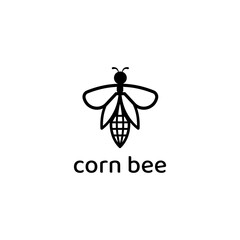 corn bee. combination vector design