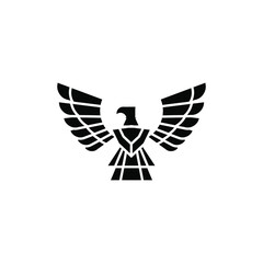 Bird Black Illustration Logo tamplate Vector Design