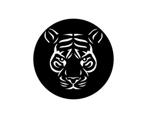 head tiger line art vector