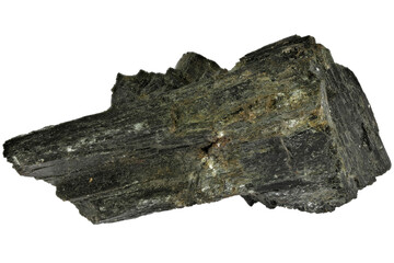 hornblende from Kragero, Norway isolated on white background