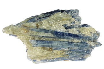 kyanite from Minas Gerais, Brasil isolated on white background