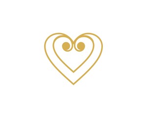 simple ornament love vector