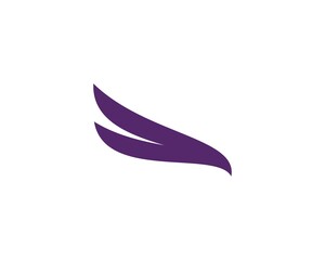 simple wing logo vector