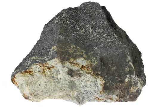 magnetite from Kiruan, Sweden isolated on white background