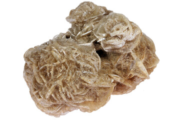 desert rose from the Tunisian Sahara isolated on white background