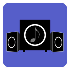 Vector art icon speakers blue background