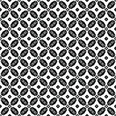 Black and white pattern texture. Bw ornamental graphic design. Mosaic ornaments. Pattern template. Vector illustration.