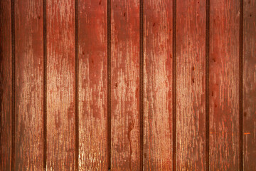 Red wooden planks wall