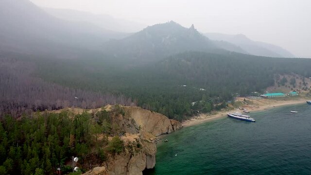 Scenic bay on Lake Baikal