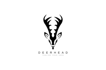 Vintage Deer Head Logo. Vintage Style for Logotype, Labels, Badges, T-shirts and other Designs. Icon Deer Sport. Hunting Emblem Design Vector Icon Illustration.