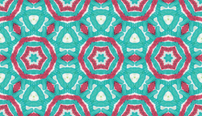 Arabique Watercolor Seamless Pattern. Muslim Arabesque. Geometric Hand Painted Fashion Texture. Watercolor Brush Paint. Distressed Paint Brush Oriental Teal. Organic Geometric Male Summer Pattern.