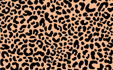 Abstract modern leopard seamless pattern. Animals trendy background. Beige and black decorative vector stock illustration for print, card, postcard, fabric, textile. Modern ornament of stylized skin