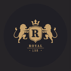 R luxury emblem