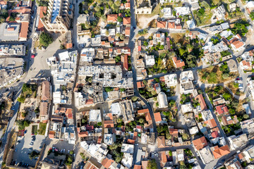 Overhead view of historical part of Famagusta city, Cyprus