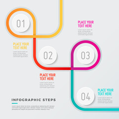 Modern infographic template with geometric design