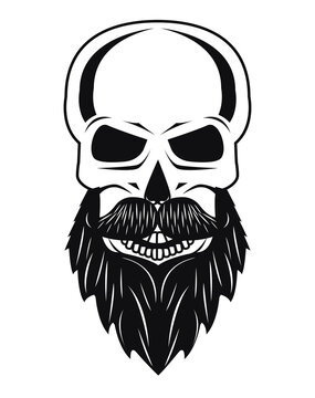 skull bearded hipster