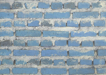 blue brick wall